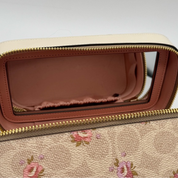 Coach Floral Beige Cosmetics Case - Picture 6 of 7